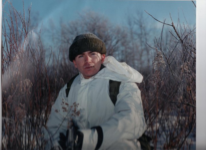 Trent at basic training with the Canadian Military