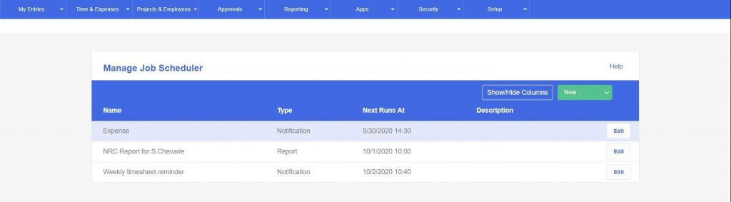 new manage job scheduler
