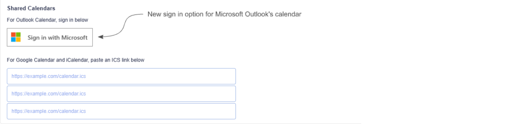 As part of the Dovico Timesheet Fall Release, a button has been added to the user settings view allowing an employee to sign into Microsoft Office for the synchronization of their Outlook Calendar.