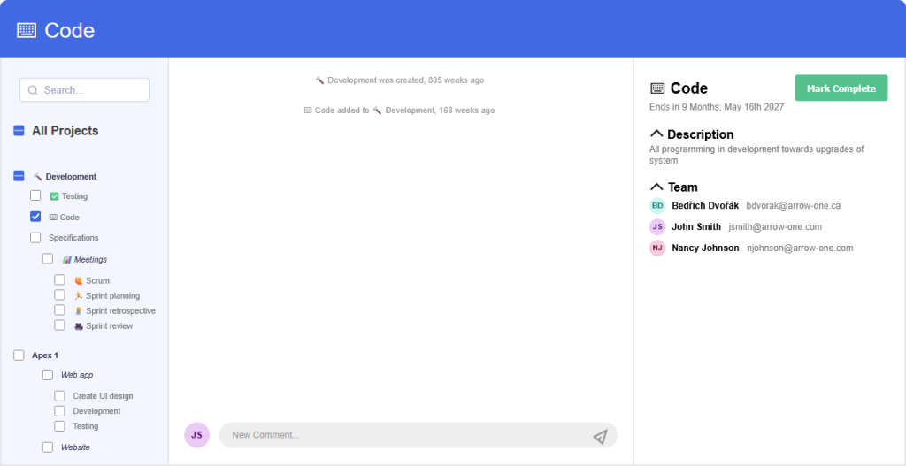 As part of the Dovico Timesheet Summer Release 2026 improvements to the Task Details tab in My Timesheet, this image shows the new fullscreen activity feed view that can be displayed to view activity across multiple projects and tasks.