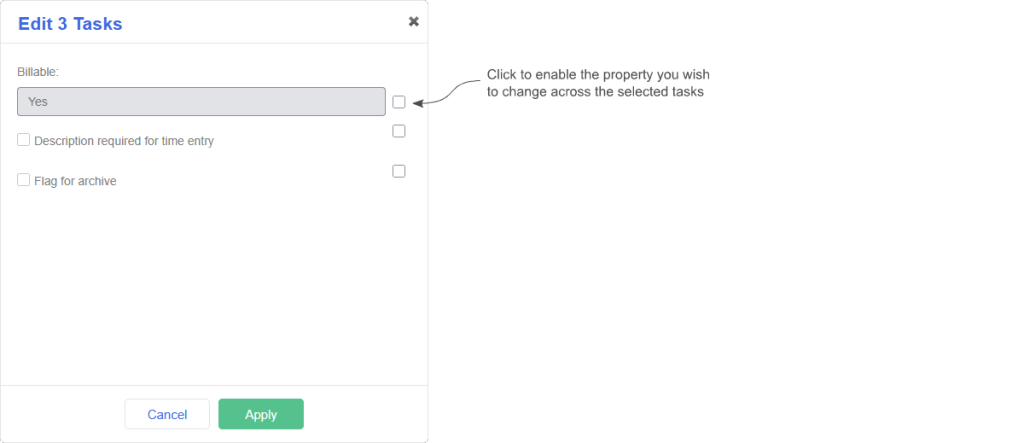 The edit dialog shown when editing multiple tasks at once.
