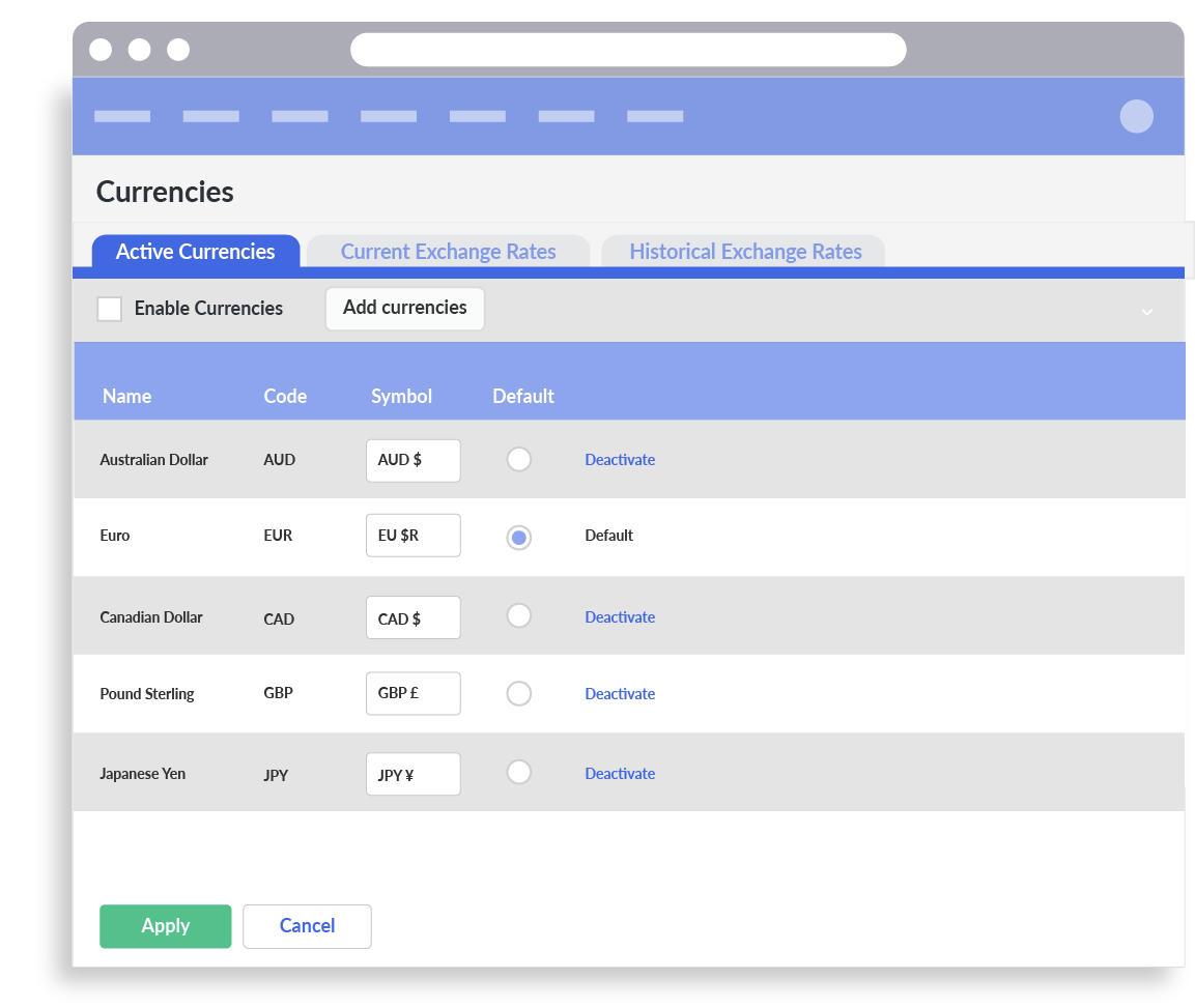 Multiple Currencies and Billing Rates